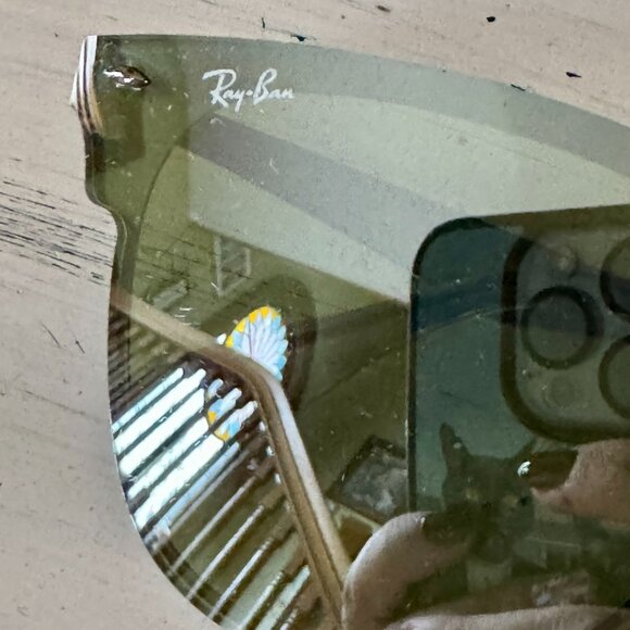 Ray-Ban Blaze Clubmaster RB3756 green & gunmetal unisex sunglasses, EUC - Picture 6 of 12